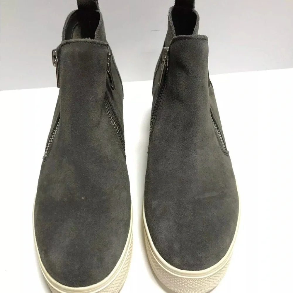 Steve Madden Wedgie Womens Gray Wedge Suede Shoes Size 9 M